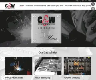 Gandwproductsinc.com(G&W Products Inc Ohio Metal Fabrication) Screenshot