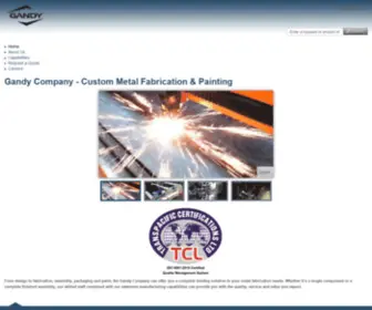 Gandycustomfab.com(Gandy Company) Screenshot