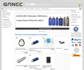 Ganec-Shop.de(In unserem Shop führen wir Produkte zur sicheren mobilen Datenspeicherung) Screenshot