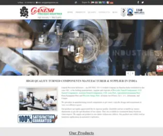 Ganeshprecision.com(Precision Turned Components) Screenshot