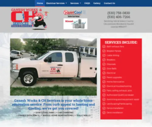 Ganeshworks.com(Electrical Contractor In Woodland CA) Screenshot