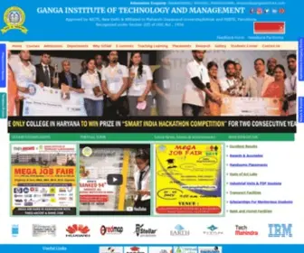 Gangainstitute.com(Ganga Institute of Technology & Management) Screenshot