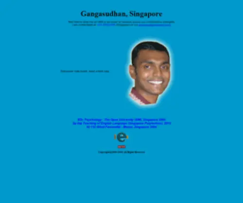Gangasudhan.com(Gangasudhan Profile) Screenshot