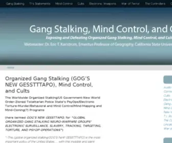 Gangstalkingmindcontrolcults.com(Exposing and Defeating Organized Gang Stalking) Screenshot