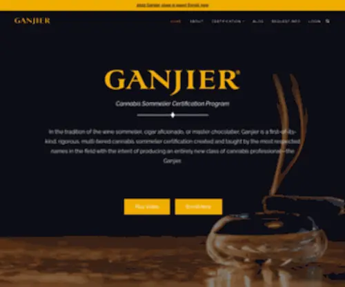 Ganjier.com(The cannabis sommelier certification) Screenshot