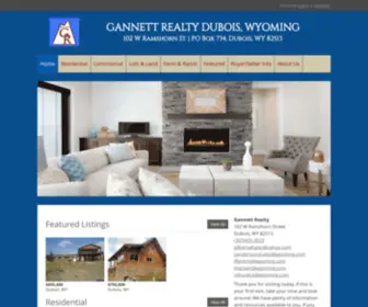 Gannettrealty.com(Gannett Realty of Dubois Wyoming) Screenshot