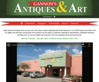 Gannonsantiques.com(Gannon's Antiques & Art home) Screenshot