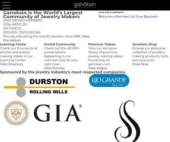 Ganoksin.com(Jewelry Making Forum and Information Resource) Screenshot