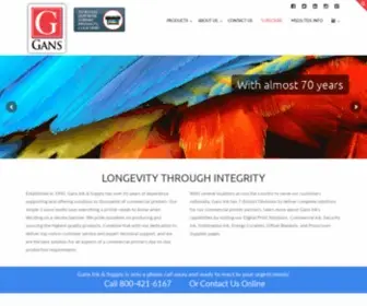 Gansink.com(Gans Ink Home) Screenshot