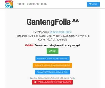 Gantengfolls.com(Gantengfolls) Screenshot