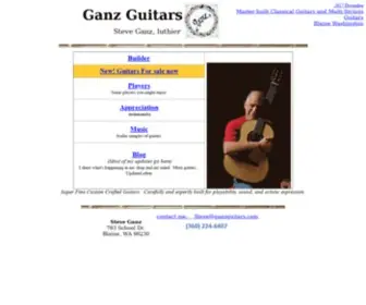 Ganzguitars.com(Steve Ganz Guitars) Screenshot