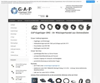 Gap-Kugellager.de(GAP Kugellager OHG ist Ihr Shop für Kugellager und Industriebedarf aus OWL) Screenshot