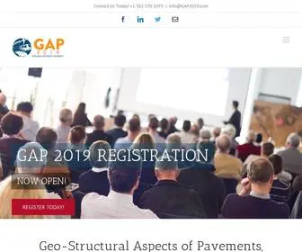 Gap2019.com(GAP 2019 Transportation Engineering Conference) Screenshot