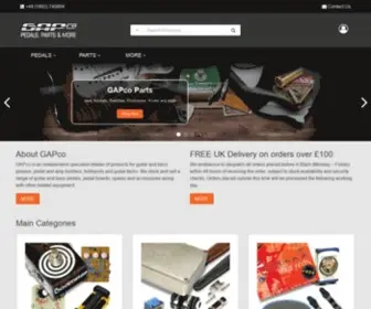 Gapco.co.uk(Guitar Amps and pedal Company) Screenshot