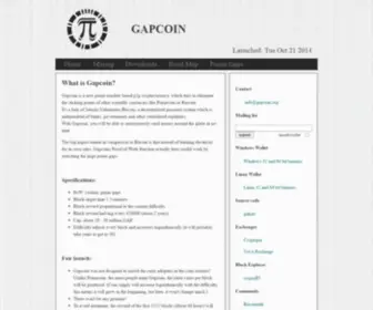 Gapcoin.org(A new scintific cryptocurrency which proof) Screenshot