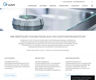 Gapi.de(Hersteller von Bauteilen aus Hochleistungskunststoff) Screenshot