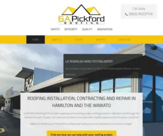 Gapickfordroofing.co.nz(Roof company and contracting in Hamilton) Screenshot