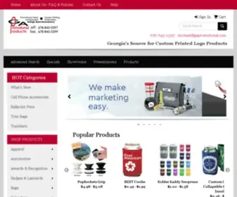 Gapromotional.com(Georgia Promotional Products corporate logos ad specialty trade show embroidery printing GA) Screenshot