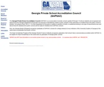 Gapsac.org(Georgia Private School Accreditation Council) Screenshot