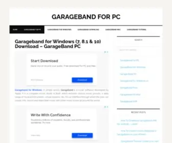 Garagebandpc.org(Garagebandpc) Screenshot