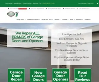 Garagedoor-LV.com(Precision Overhead Door of Las Vegas) Screenshot