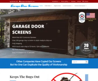 Garagedoor-Screens.com(Garage Door Screens) Screenshot