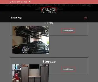 Garageevolution.net(Garage Storage Solutions & Motorcycle Garage Lift in Manatee) Screenshot