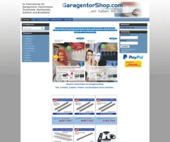 Garagentorshop.com(Herzlich willkommem im GaragentorShop Tore) Screenshot