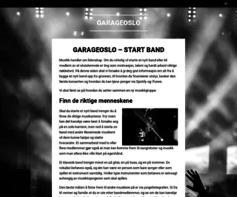 Garageoslo.no(Start band og spill sammen i Oslo) Screenshot