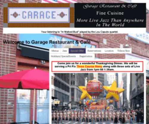 Garagerest.com(Garage Restaurant & Cafe) Screenshot