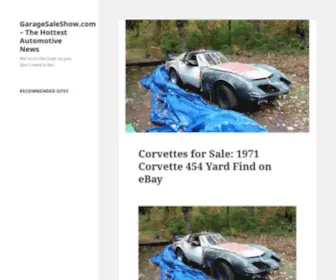 Garagesaleshow.com(The Hottest Automotive News) Screenshot