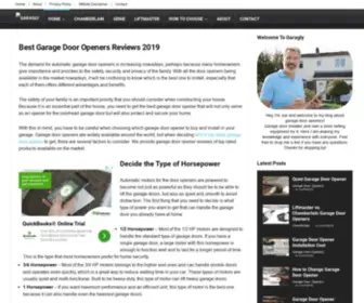 Garagly.com(Best Garage Door Openers Reviews 2019) Screenshot