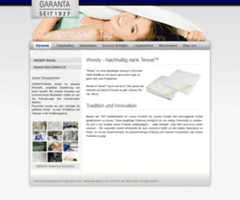 Garanta-Hof.de(Familiengeführter Hersteller von Bettwaren) Screenshot