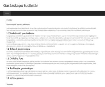 Garazskapu-Tudastar.hu(Főoldal) Screenshot