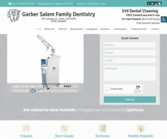 Garberdentistry.com(Dentist in Salem) Screenshot