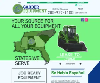 Garberequipment.com(Leasing Construction Equipment In Alabama) Screenshot