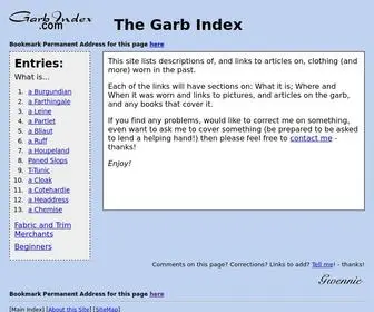 Garbindex.com(The Garb Index) Screenshot