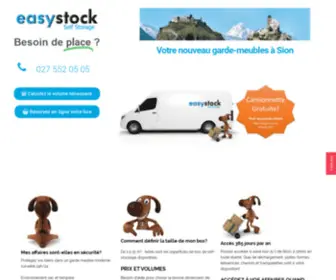 Garde-Meuble-Sion.ch(Garde-meubles en self stockage 7/7 et sécurisé easystock) Screenshot