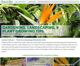 Gardenandbloom.com(Gardening, Landscaping, & Plant Growing Tips) Screenshot