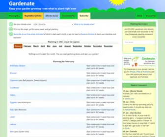 Gardenate.com(Planting guide and reminders to keep your kitchen garden growing) Screenshot