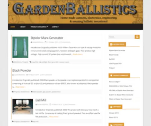 Gardenballistics.com(Gardenballistics) Screenshot