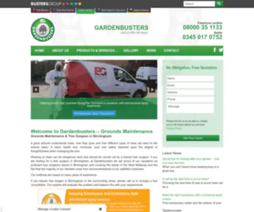 Gardenbusters.co.uk(Ground Maintenance & Tree Surgeons Birmingham & Solihull) Screenshot