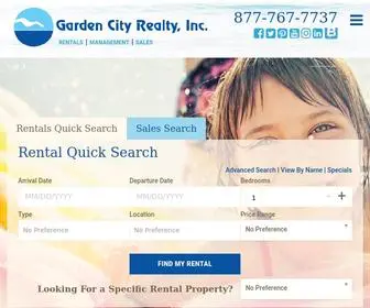 Gardencityrealty.com(Garden City Beach Vacation Rentals) Screenshot