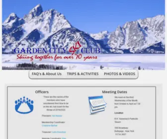 Gardencityskiclub.com(GCSC) Screenshot