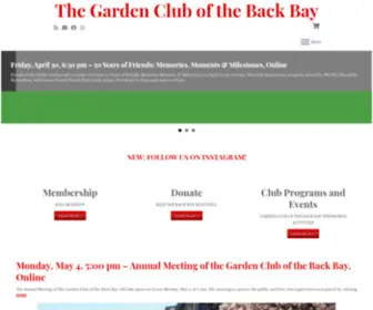 Gardenclubbackbay.org(The Garden Club of the Back Bay) Screenshot