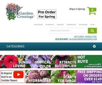 Gardencrossings.com(Online and Retail Garden Center in Zeeland) Screenshot