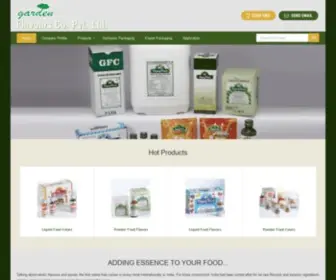 Gardenflavours.net(Food Flavours manufacturers) Screenshot