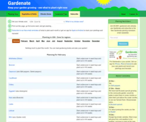 Gardengrow.com(Garden calendar to keep your kitchen garden growing) Screenshot