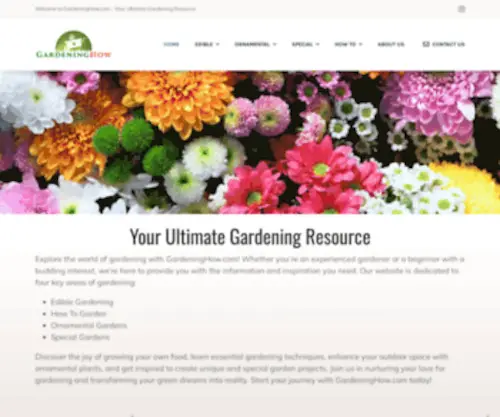 Gardeninghow.com(Tips and Guide on Effective Gardening) Screenshot