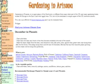Gardeninginarizona.com(Gardening in Arizona) Screenshot